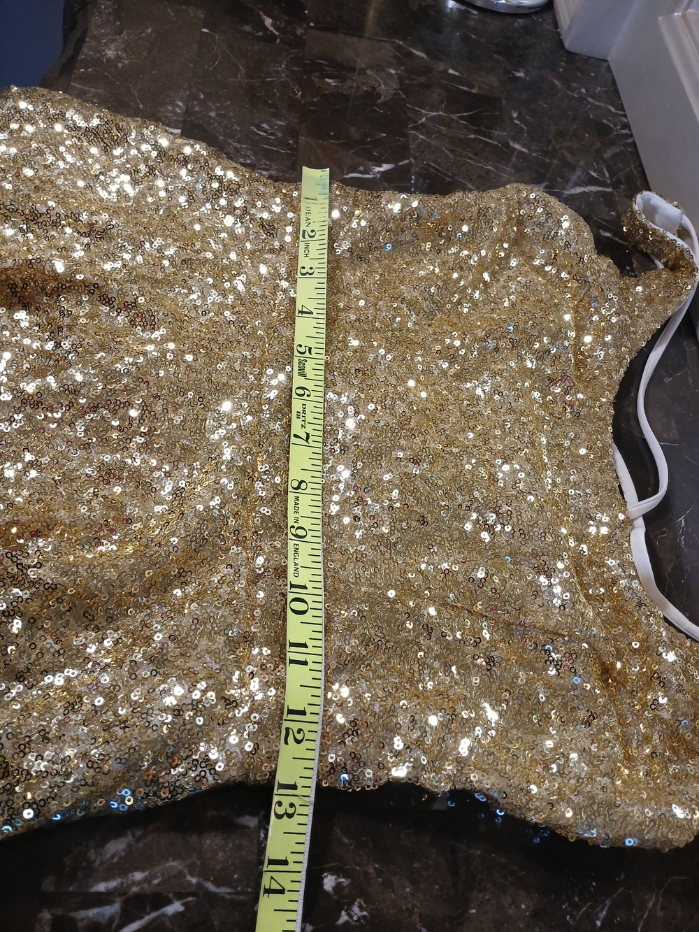 B Darlin Gold Sequin Fit-and-Flare Mini Dress - Picture 8 of 13